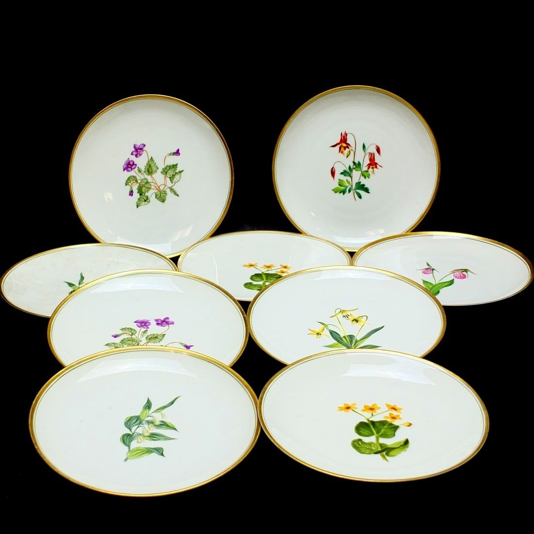 NINE FRENCH PITT PETRII PORCELAIN