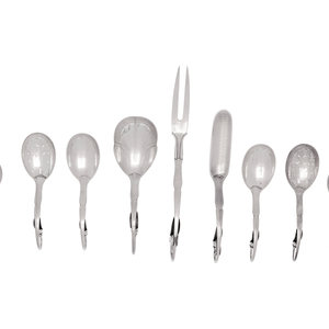 Nine Georg Jensen Silver Flatware