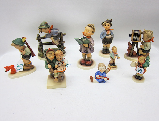 NINE GERMAN HUMMEL PORCELAIN