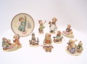 NINE GERMAN HUMMEL PORCELAINS: