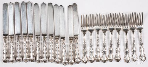 NINE GORHAM STERLING FORKS AND