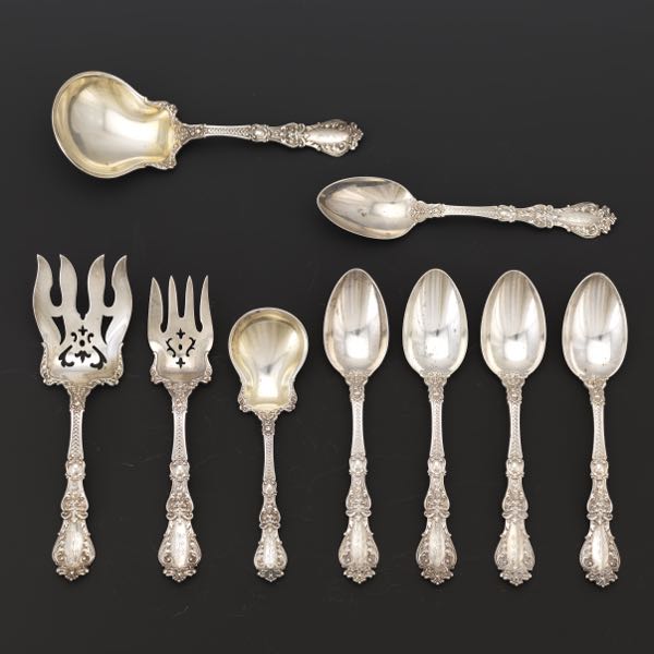 NINE GORHAM STERLING SILVER SERVING