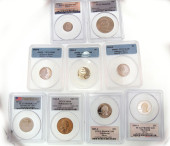 NINE GRADED US COIN PROOFS1. 1