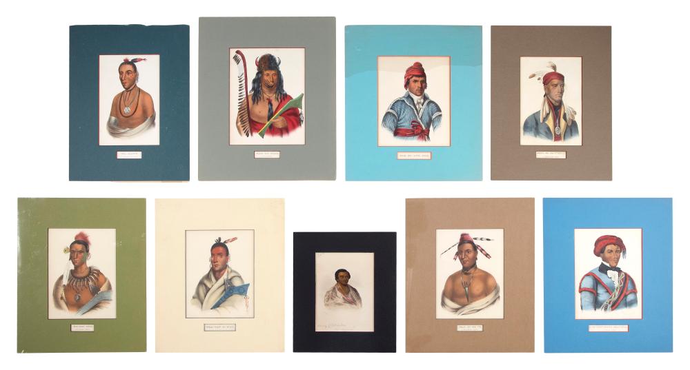 NINE HAND-COLORED LITHOGRAPHS OF