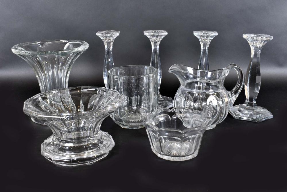 NINE HEISEY GLASS CO. COLORLESS