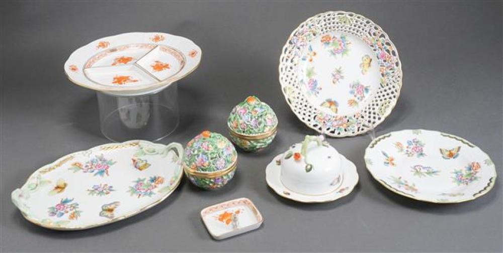 NINE HEREND PORCELAIN