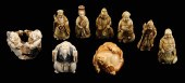 Nine Ivory Carvings Japanese,