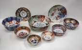 NINE JAPANESE IMARI PORCELAIN