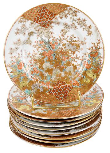 NINE JAPANESE SATSUMA PLATES19th