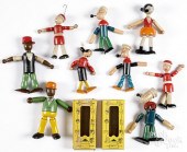 NINE JAYMAR JOINTED WOOD FIGUR