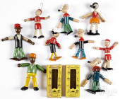 NINE JAYMAR JOINTED WOOD FIGUR
