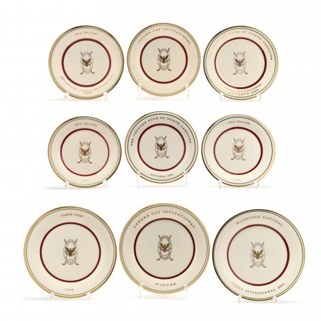 NINE LENOX GOLD PRESENTATION PLATES