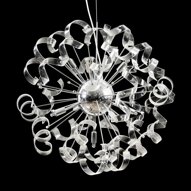 NINE LIGHT ATOMIC GLASS AND