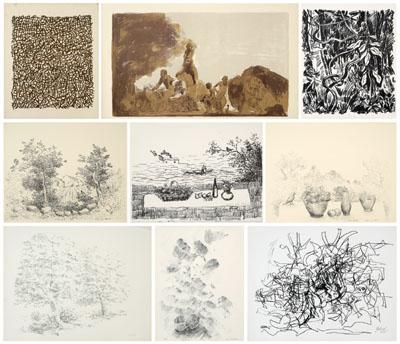 Nine lithographs: abstract and