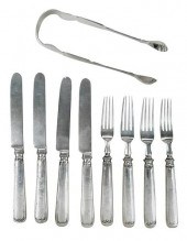 NINE MARQUAND COIN SILVER FORK