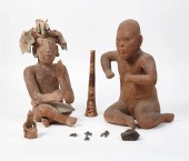 NINE MESOAMERICAN FIGURES AND