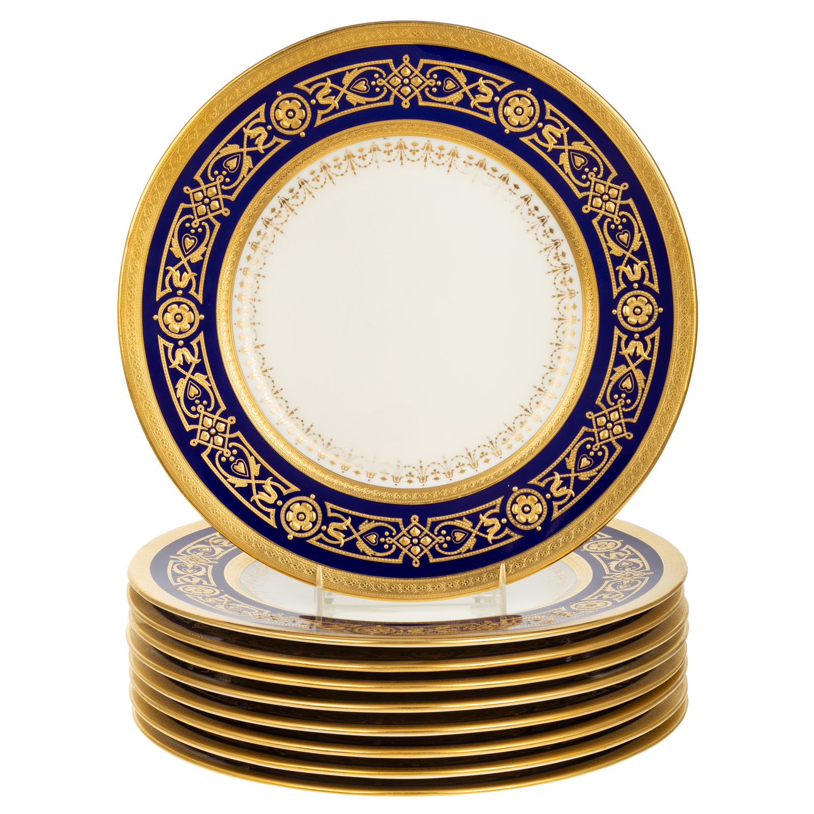 NINE MINTON COBALT & GILT CABINET