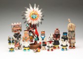 NINE NATIVE AMERICAN KACHINA D