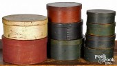 NINE PAINTED BENTWOOD PANTRY B