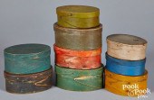 NINE PAINTED SHAKER BENTWOOD B