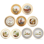 NINE PARIS PORCELAIN AND SEVRE