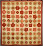 NINE-PATCH QUILTA late 19th ce
