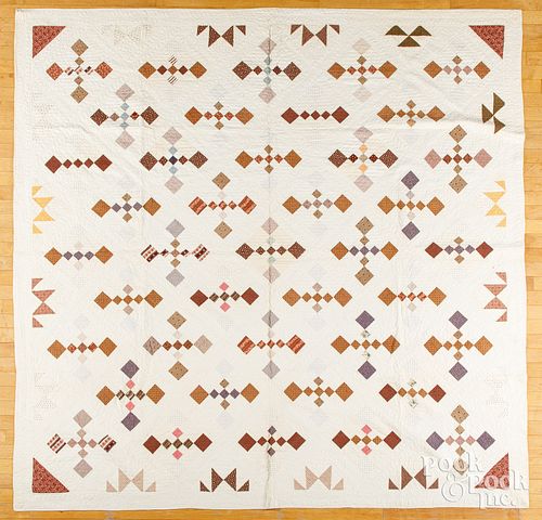 NINE PATCH VARIANT PATCHWORK QUILT,