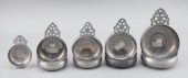 NINE PEWTER PORRINGERS AMERICA