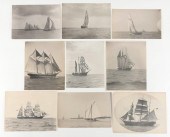 NINE PHOTOGRAPHS OF SAILBOATS