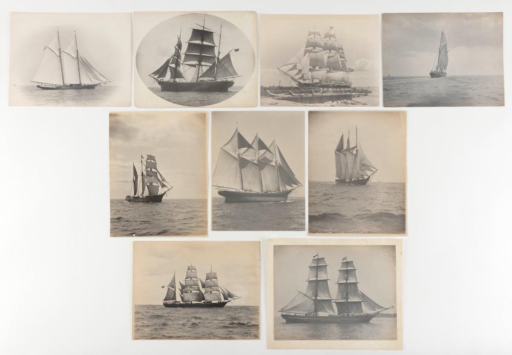NINE PHOTOGRAPHS OF WHALESHIPS