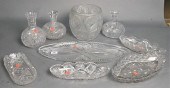 NINE PIECE CUT GLASS LOTNine P