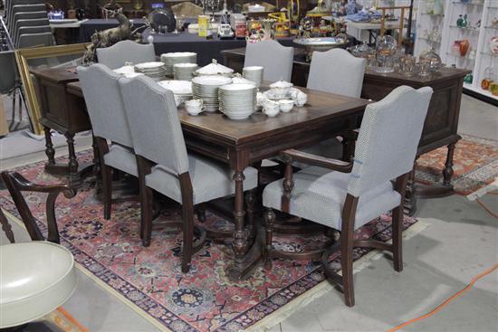 NINE PIECE DINING ROOM SUITE.