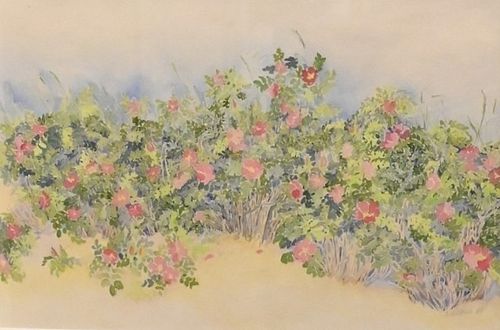 NINE PIECE FRAMED FLORAL ART