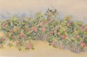 NINE PIECE FRAMED FLORAL ART G