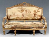 Nine piece French salon suite: