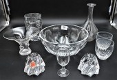 NINE PIECE GROUP OF CRYSTAL, T