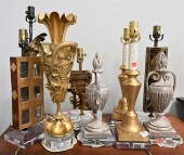 NINE PIECE GROUP OF TABLE LAMP