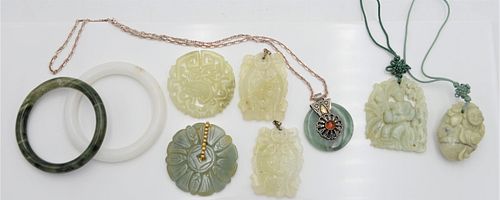 NINE PIECE JADE LOTNine Piece