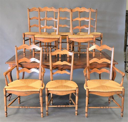 NINE PIECE LOUIS XV STYLE DINING