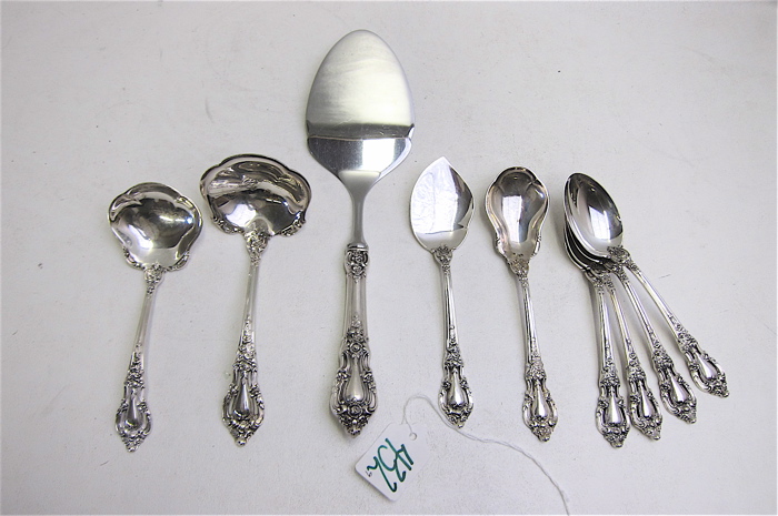 NINE PIECE LUNT STERLING SILVER