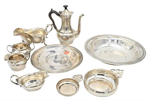 NINE PIECE STERLING SILVER