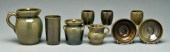 Nine pieces Ben Owen pottery: