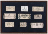 Nine pieces Confederate curren
