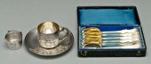 Nine pieces French silver: dem