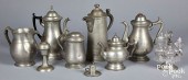 NINE PIECES OF AMERICAN PEWTER