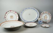 NINE PIECES OF ARMORIAL CHINES