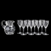 NINE PIECES OF BACCARAT CRYSTA