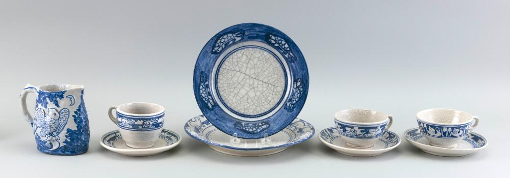 NINE PIECES OF DEDHAM POTTERYNINE