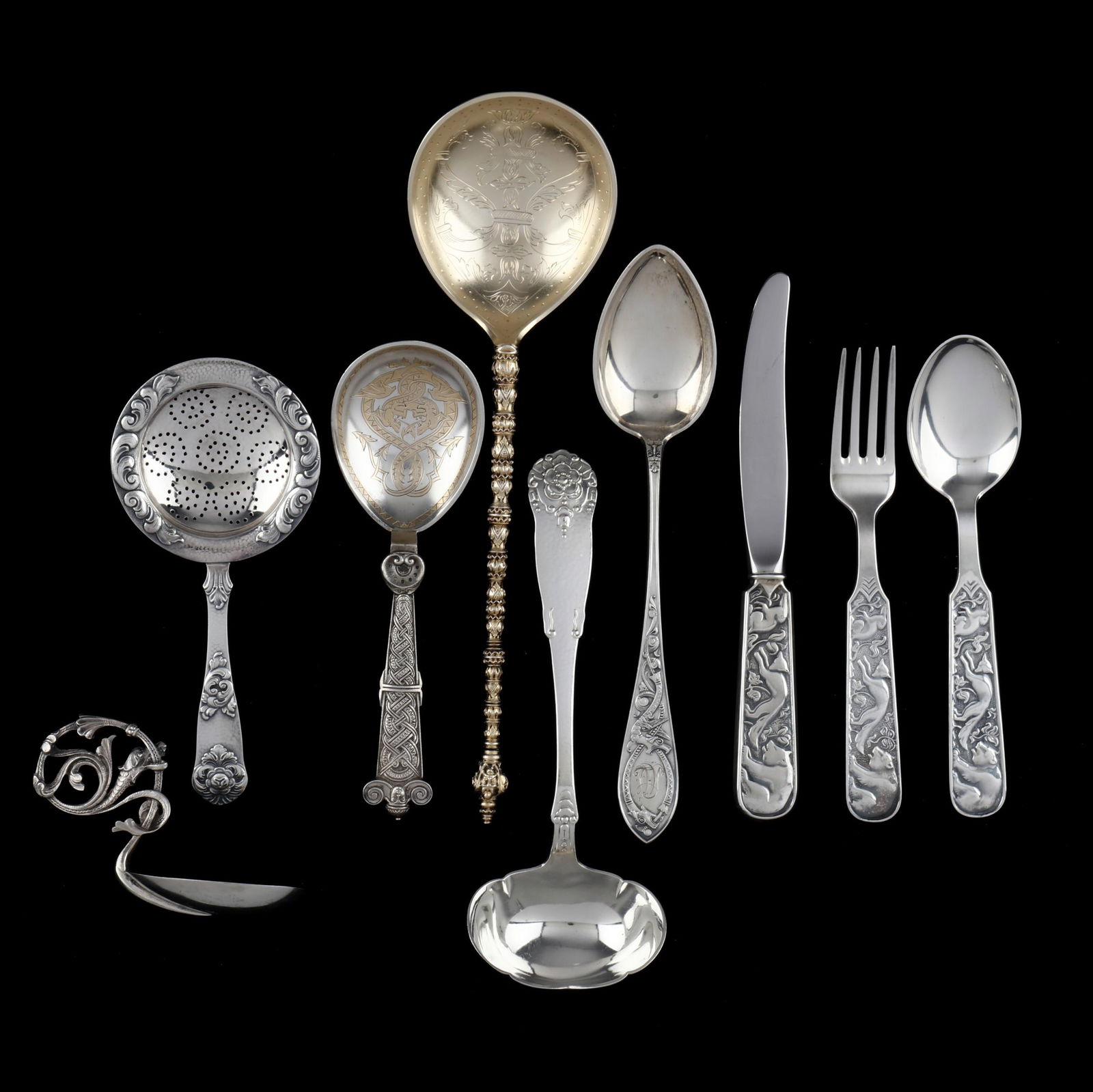 NINE PIECES OF NORWEGIAN SILVER