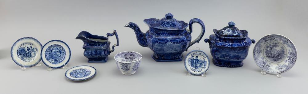 NINE PIECES OF STAFFORDSHIRE AND